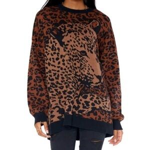 💎RARE💎🆕Show Me Your Mumu Leopard “Scout” Sweater, Size Medium